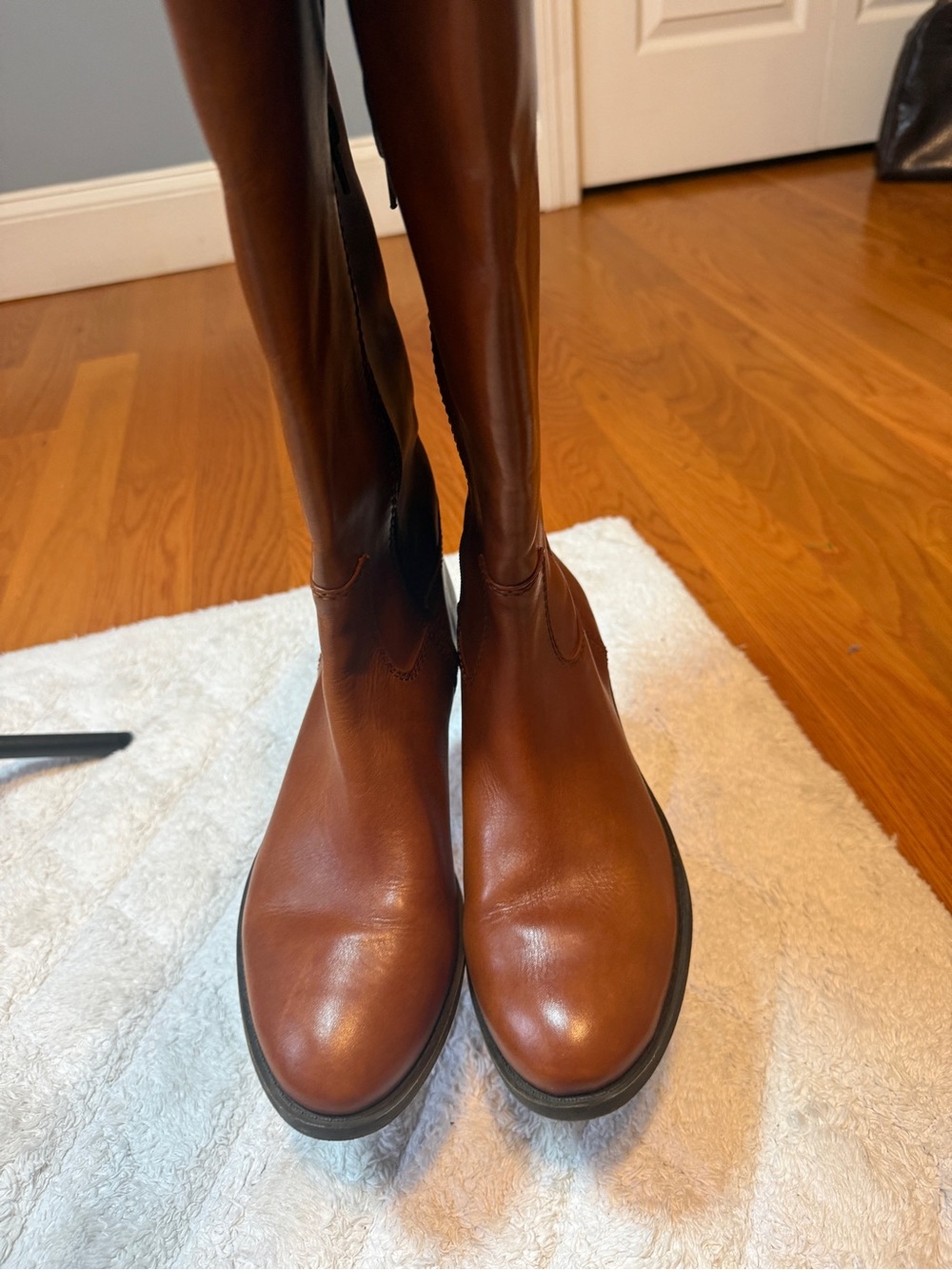 INC International Concepts Chestnut Brown Tall Leather Boots